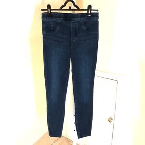 Spanx EUC Women's Dark Wash Denim Stretch Pull On Jeggings Size Small